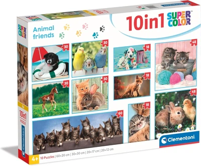 Пазл Clementoni: SuperColor — Friends / Друзі (10 в 1: 3x18, 4x30, 2x48, 1x60 елементів) — 20283