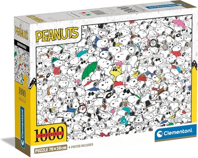 Пазл Clementoni: Peanuts — Impossible (1000 элементов) — 39804