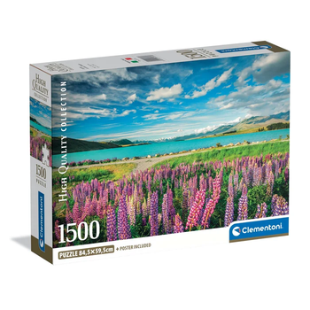 Пазл Clementoni: High Quality Collection — Lupins at Lake Tekapo / Люпин на озері Текапо (1500 елементів) — 31731