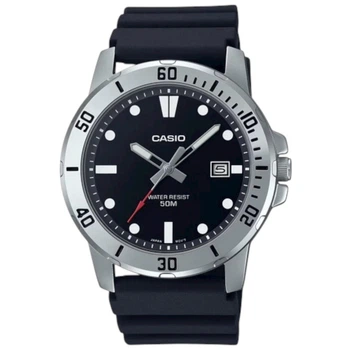 Мужские часы Casio MTP-VD01-1E черные 50 м