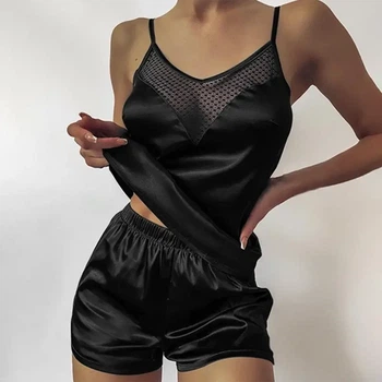 Піжама жіноча стильна нічна L-XL чорний (11/43)