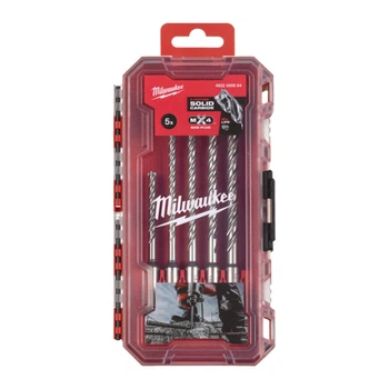 Набор буров SDS-PLUS MX4 PACKOUT MILWAUKEE, (диаметры 5/5/6/7/8мм) Set 2 (5шт) пластиковый кейс