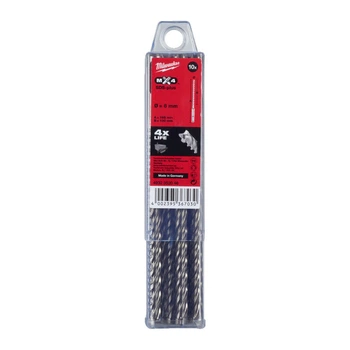 Бур MILWAUKEE, SDS-PLUS MX4 8,0х100х165мм, (10шт) (4932352046)