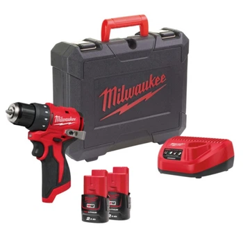 Дрель-шуруповерт аккумуляторный бесщеточный MILWAUKEE M12 BLDDRC-202C, 40Нм (зарядное устройство С12, 2 аккумулятора М12 В2 2Ач,