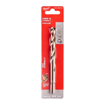 Сверло по металлу HSS-Co MILWAUKEE DIN338, диаметр 11,5х142х94мм