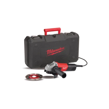 Шлифмашина угловая MILWAUKEE, AG 800-115 E D-SET, 800Вт, диаметр 115мм (диск, защитный кожух, боковая рукоятка, опорная и