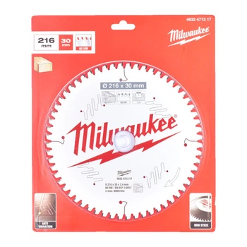 Диск пильный по дереву для торцовочных пил PFTE MILWAUKEE, диаметр 216/30мм, 48 зуб.