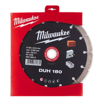 Диск алмазний MILWAUKEE DUH 180, діаметр 180мм (залізобетон, цегла)