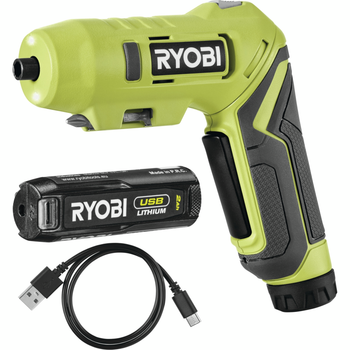 Отвертка аккумуляторная RYOBI USB Lithium RSDP4-120G 4В (1акум.х2Ач) 5Нм, 200об/мин (5133005958)