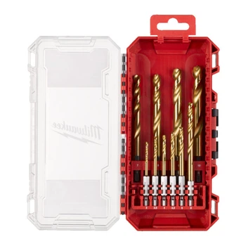 Набор сверл по металлу RedHEX SHOCKWAVE HSS-TiN PACKOUT MILWAUKEE, (диаметры 3/3,5/4/4,5/5/5/6/7/8/9/10мм) (10шт) пластиковый
