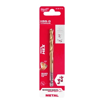Сверло по металлу RedHEX SHOCKWAVE HSS-TiN MILWAUKEE, диаметр 6,8х108х65мм