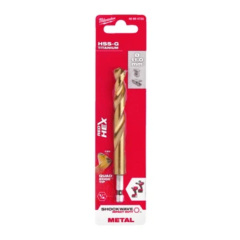 Сверло по металлу RedHEX SHOCKWAVE HSS-TiN MILWAUKEE, диаметр 11,0х125х80мм