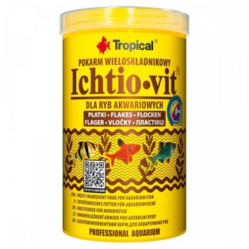 Сухой корм для всех аквариумных рыб хлопья 200 г/1 л Tropical Ichtio-Vit