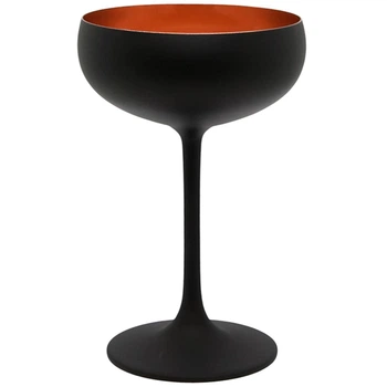Набір келихів для шампанського Stoelzle Champagne Bowl Black/Bronze Elements (EL098) 230 мл 6 шт (21356308)