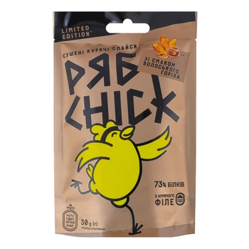 Слайси сушені з курячого філе зі смаком волоського горіха РябChick 30 г (21134208)