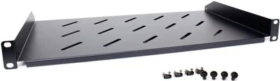 Półka rackowa uniwersalna Getfort 19 cali 1U 270 mm Czarna (HGF-27H-WB)