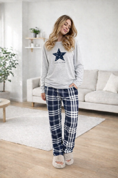 Жіноча піжама комплект Born to Shine штани і лонгслів COSY M Сірий (cosy5177503s2)