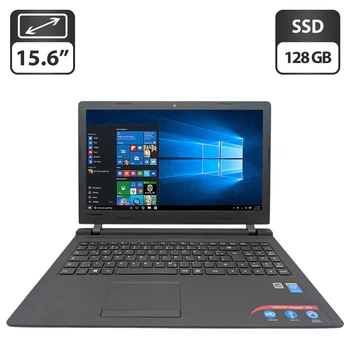 Ноутбук Lenovo IdeaPad 100-15IBY / 15.6" (1366x768) TN / Intel Pentium N3530 (4 ядра по 2.1 - 2.5 GHz) / 8 GB DDR3 / 128 GB SSD / Intel HD Graphics / WebCam / DVD-ROM б/у