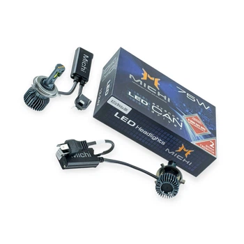Автолампа LED H4 12V-24V MICHI Can 75W 5500K 5300L радиатор с вентилятором