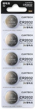 Батарейки Xiaomi Cuktech CR2032 coin cell battery 5 шт (CKCR2032CNWT)