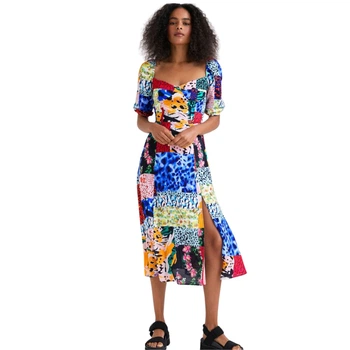 Жіноча печворкова сукня міді Consetina від Desigual XS 22WWVWX/9019 (XS)