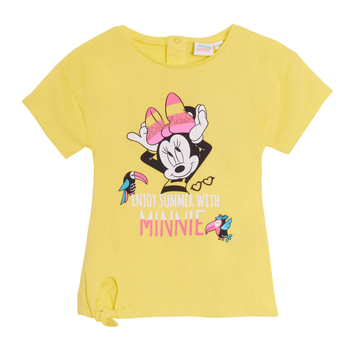 Футболка для дівчаток Disney Minnie Mouse бавовняна жовта 68 ET0105.YELLOW (67)