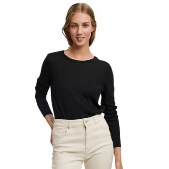 Жіночий джемпер Vero Moda Linnea з вирізом-гребінцем чорний тонкий S 10248735 BLACK (S)