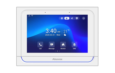 IP-видеодомофон Akuvox X933W 7'' IPS Wi-Fi BLE ZigBee SIP PoE Android, White