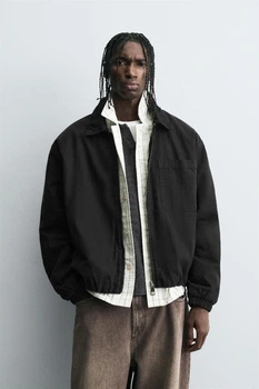 Куртка Zara Relaxed Fit чорний 6987/377/800 S