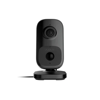 Wi-Fi камера відеоспостереження Ajax IndoorCam black з ІЧ датчиком руху та вбудованим ШІ (302642)