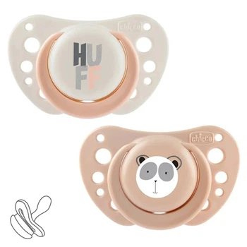 Пустышка Chicco PhysioForma Air, силикон, 2-6 мес., 2 шт., Розовый