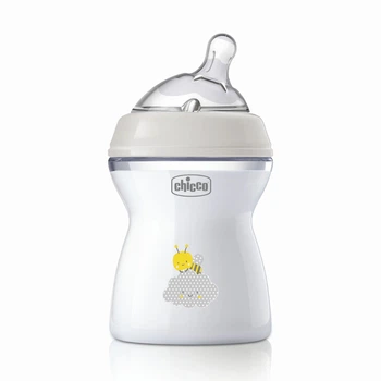 Бутылочка пластик Chicco Natural Feeling NEW, 250 мл, 2м+, Серый