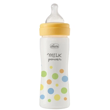 Бутылочка пластик Chicco PERFECT Easy, 250 мл, соска силикон, 2 м+, Желтый