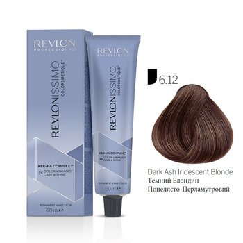 Краска для волос 6.12 Темный блонд пепельно-перламутровый Revlon Professional Revlonissimo Colorsmetique 60 мл