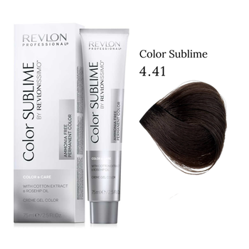Фарба без аміаку 4.41 Інтенсивний мідно-попелястий шатен Revlon Professional Color Sublime 75 мл