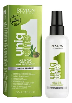 Незмивна спрей-маска для волосся з ароматом зеленого чаю Revlon Professional Uniq One All in One Green Tea Hair Treatment, 150 мл