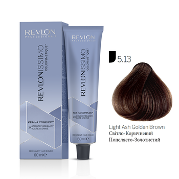 Фарба для сивого волосся 5.13 Світло-коричневий Revlon Professional Revlonissimo High Coverage 60 мл
