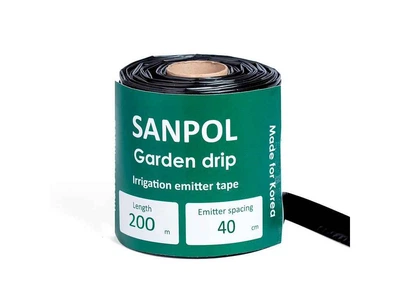 Крапельна стрічка SANPOL 200м 16мм 1,38л/г 8mil 40см GARDEN DRIP
