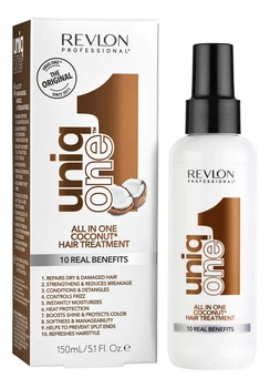 Несмываемая спрей-маска для волос с ароматом кокоса Revlon Professional Uniq One All in One Coconut Hair Treatment, 150 мл