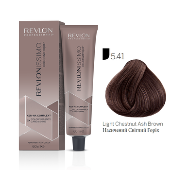 Фарба для сивого волосся 5.41 Насичений світлий горіх Revlon Professional Revlonissimo High Coverage 60 мл
