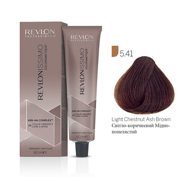 Краска для волос 5.41 Светло-коричневый интенсивно-медный Revlon Professional Revlonissimo Colorsmetique 60 мл