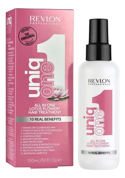 Незмивна спрей-маска для волосся (лотос) Revlon Professional Uniq One All in One Lotus Flower Hair Treatment, 150 мл