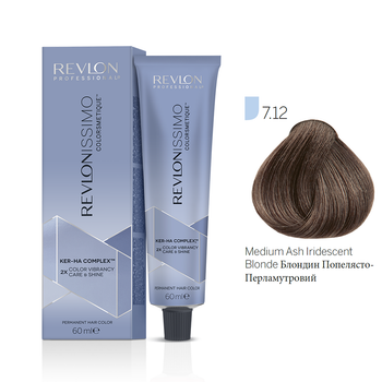 Краска для волос 7.12 Блонд пепельно-перламутровый Revlon Professional Revlonissimo Colorsmetique 60 мл