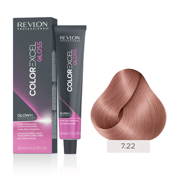 Безаммиачная краска кислотный тонер для волос Глосс 7.22 Аметист Revlon Professional Color Excel Gloss 70 мл