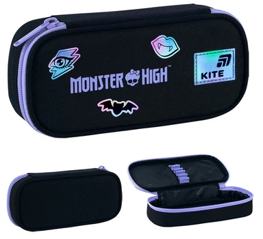 Пенал школьный Kite Monster High 21x8.5x4.5 см Черный (MH26-662)