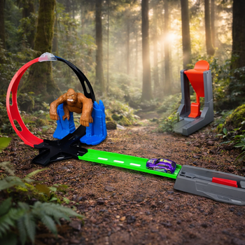Автотрек Hot Wheels детский — инерционный трек для машинок, игровой набор