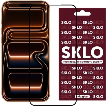 Защитное стекло SKLO 3D для Apple iPhone 17 Pro (6.3") Черный