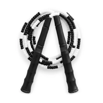 Бисерная скоростная скакалка Tonus FreeRope 2,7 м (черно-белая)