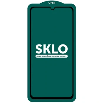 Защитное стекло SKLO 5D (тех.пак) для Xiaomi Redmi Note 10 / Note 10s / Poco M5s Черный