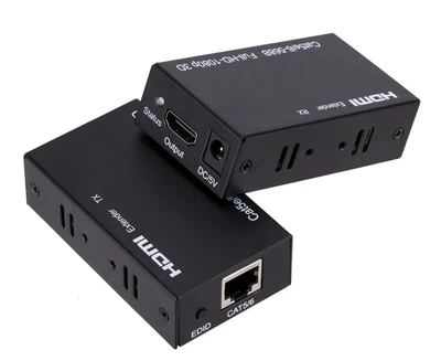 Удлинитель HDMI Extender до 60 метров по витой паре (один кабель) Tcom 1080p